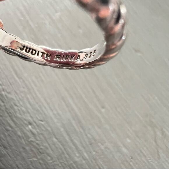 Judith Ripka 925 Sterling Silver CZ Ring Size 7 - Picture 4 of 8